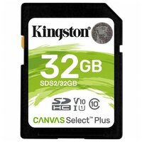 Карта памяти 32Gb Kingston Canvas Select Plus SDHC UHS-I U1 (100/10 Mb/s) SDS2/32GB