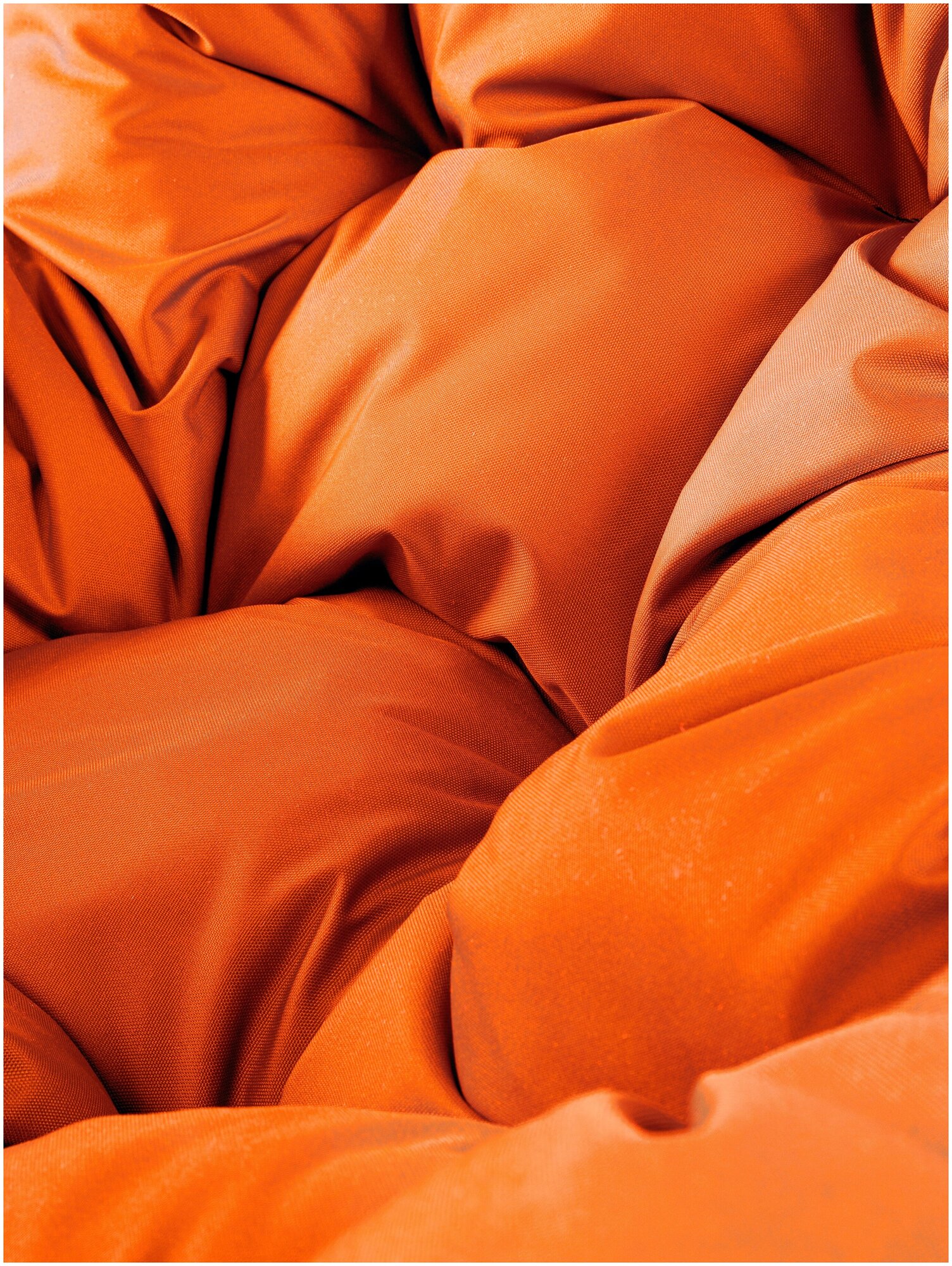 Подвесное кресло M-Group XL ротанг коричневое, оранжевая подушка - фотография № 16