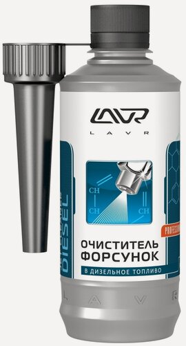 Изображение товара Очиститель форсунок присадка в дизельное топливо LAVR (на 40-60л) с насадкой 310мл