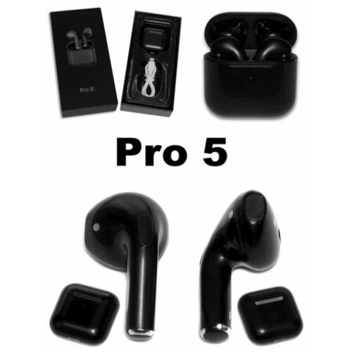 Беспроводные наушники PRO 5Черные Водонепроницаемыесо встроенным микрофоном 122500₽