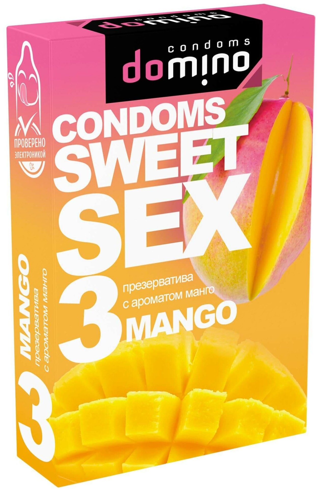 Презервативы гладкие ароматизированные DOMINO SWEET SEX Mango (с ароматом манго)