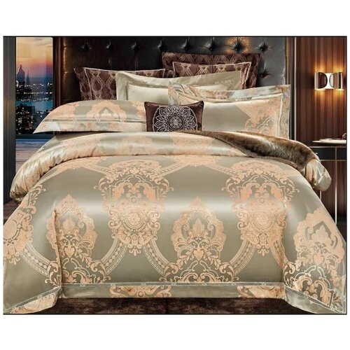 Комплект постельного белья E-SHINE (Люкс), Евро-макси, Шелк, Сатин, Жаккард.