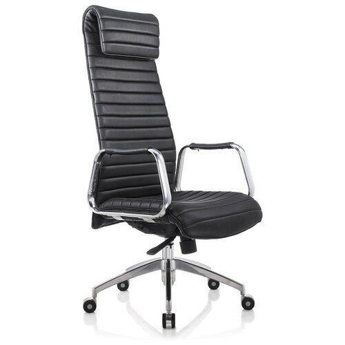 Кресло BN_Fc_Руководителя Echair-528 ML кожа черная, алюминий