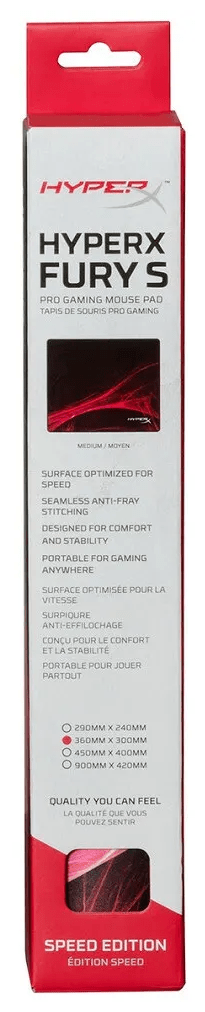 Коврик для мыши HyperX Fury S Pro Speed Edition Средний черный/рисунок 360x300x4мм (HX-MPFS-S-M)