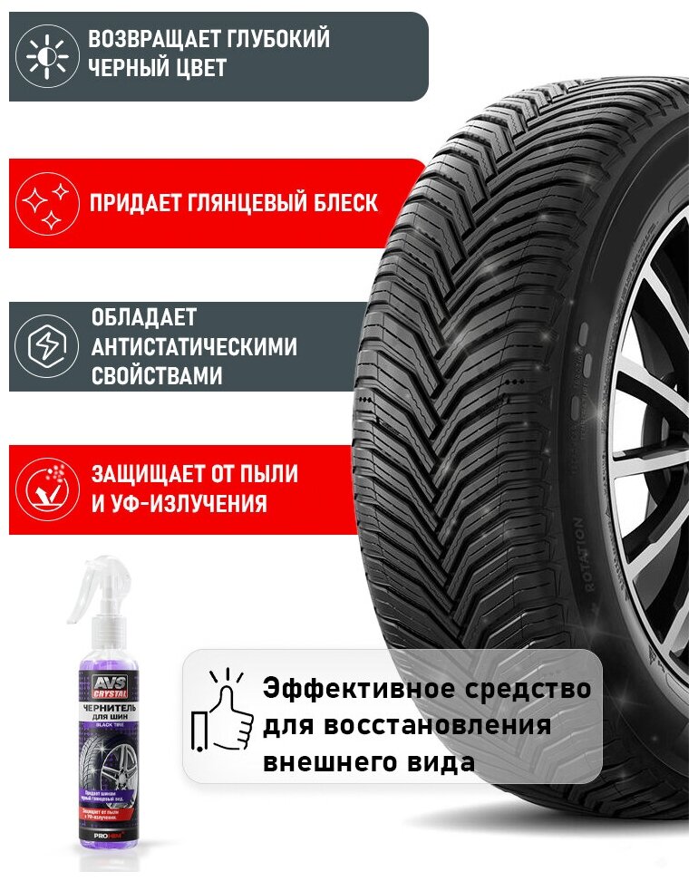 Чернитель шин BLACK TYRE (триггер) 250 мл AVS AVK-097