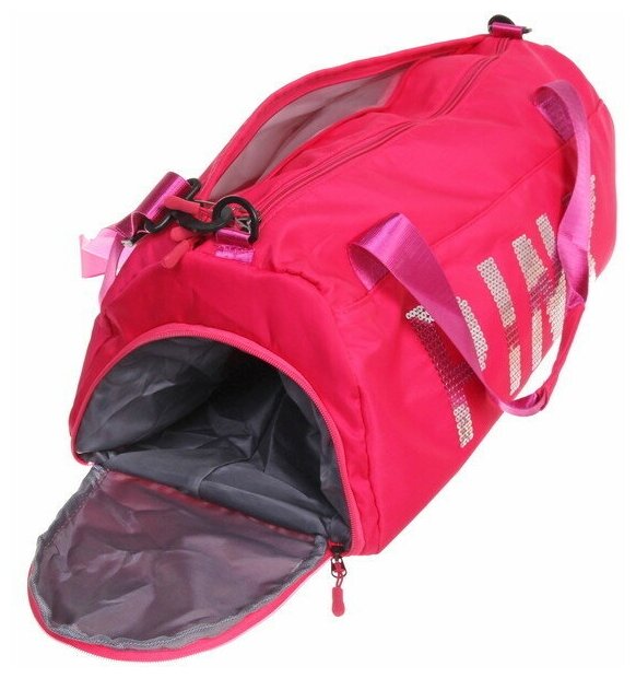 Сумка спортивная «Sport Pink»,водонепроницаемый отдел + 2 кармана+отдел под обувь, цвет розовый, 42*24*18 см - фотография № 5