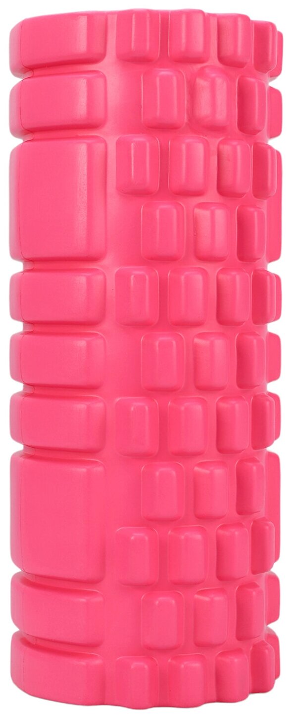 Набор для йоги, Валик массажный 33х14 см, комплект гимнастических резинок 5шт, розовый, JB4300095