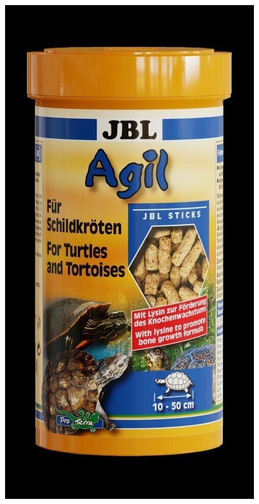 Корм JBL GMBH & CO. KG Agil в форме палочек для черепах, 1 л. (400 г.) - фотография № 7