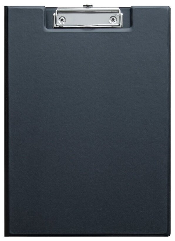 Папка-планшет с зажимом OfficeSpace ПВХ, черный (ППСЗ_68960)