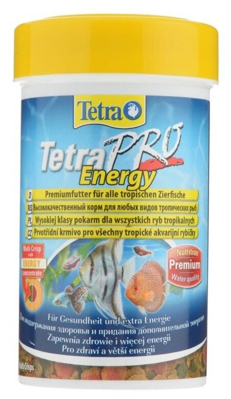 TetraPro Energy Crisps Корм-чипсы для всех видов рыб для дополнительной энергии 100мл - фотография № 16