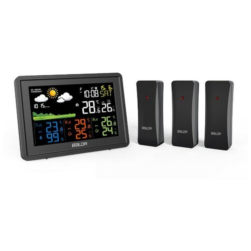 BALDR B0359WST4H4PR Беспроводная Метеостанция с тремя внешними датчиками черный 474000₽