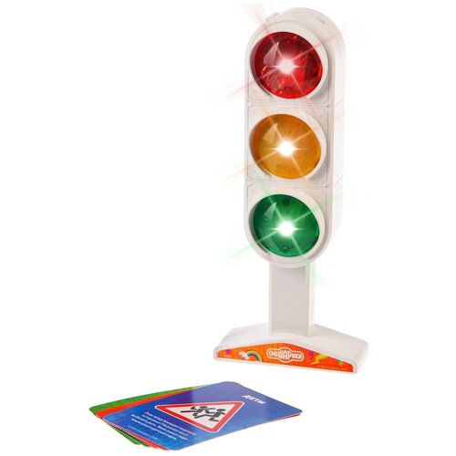 Светофор с обучающими карточками Смешарики, световые и звуковые эффекты Смешарики 7491406 .