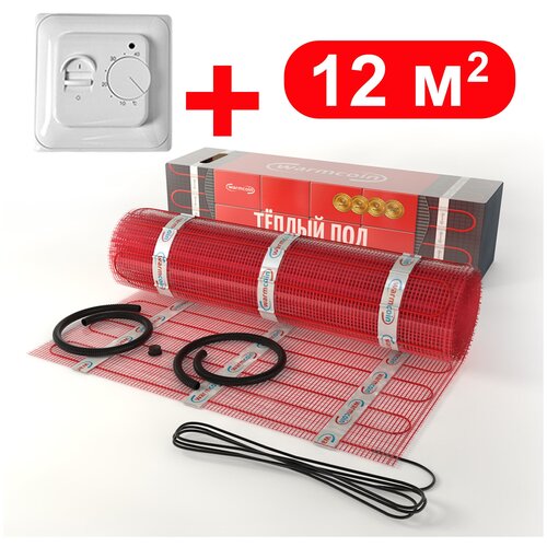 Теплый пол WarmCoin ST 12 мкв05 х 24 м с термостатом 21857₽