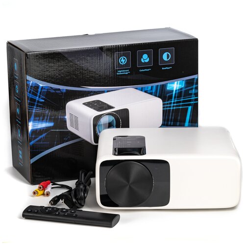 Проектор домашний портативный Nichia-vision WR 2350 белый видеопроектор портативный для домашнего кинотеатра 1920×1080 full hd wanbo белого цвета