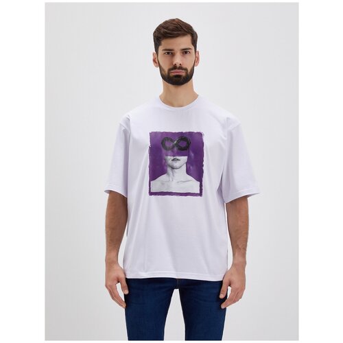 Футболка в тубе CHAPURIN  & JENYA VYGUZOV white &purple