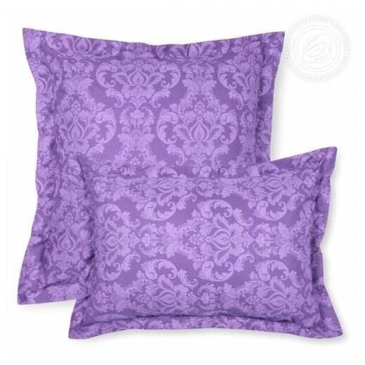 Наволочки с ушками «Византия фиолетовая» из поплина 70х50 - фотография № 2