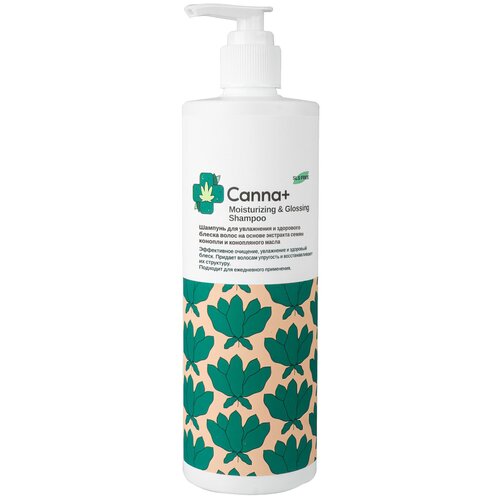 Canna+ Шампунь для увлажнения и здорового блеска волос Moisturizing  & Glossing Shampoo, 400 мл