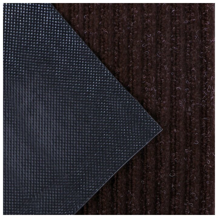 Коврик придверный влаговпитывающий, ребристый, «Стандарт», 50×80 см, цвет коричневый - фотография № 6