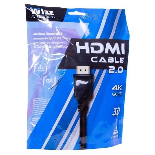 Кабель видео Wize, HDMI - HDMI M/M, 1.8м (C-HM-HM-1.8M)