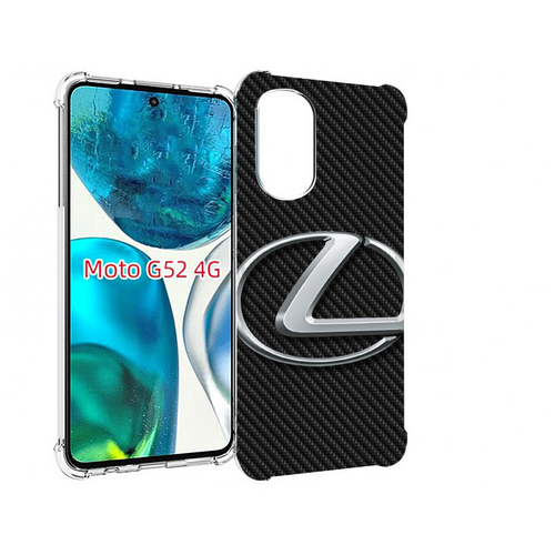 Чехол MyPads lexus лексус 3 для Motorola Moto G82 / Moto G52 задняя-панель-накладка-бампер