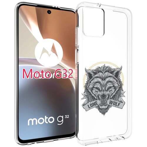 Чехол MyPads Одинокий-волк мужской для Motorola Moto G32 задняя-панель-накладка-бампер чехол mypads одинокий волк мужской для motorola moto e32 задняя панель накладка бампер