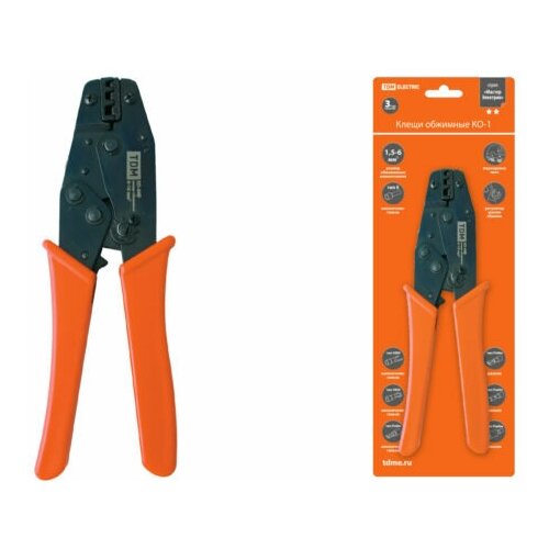 Клещи обжимные KO-9E обжим RJ-11 RJ-45 МастерЭлектрик TDM SQ1001-0007 Артикул 4100010202 1440₽