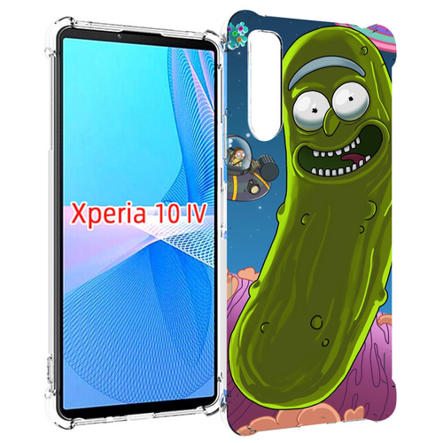 Чехол MyPads Рик огурец для Sony Xperia 10 IV (10-4) задняя-панель-накладка-бампер