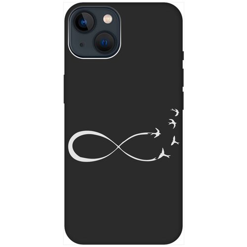 Силиконовый чехол на Apple iPhone 14 / Эпл Айфон 14 с рисунком Infinity W Soft Touch черный силиконовый чехол на apple iphone 14 эпл айфон 14 с рисунком fck w soft touch черный