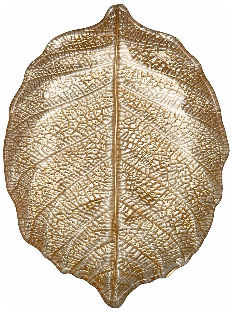 фото Блюдо leaf gold 21см без упаковки Аксам (339-072)