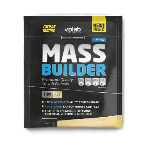 гейнер vplab mass builder шоколад 1200 гр VPLab Mass Builder 10 пробников по 100г ваниль