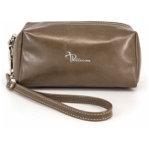 фото Косметичка pellecon, 8х8х19 см, коричневый