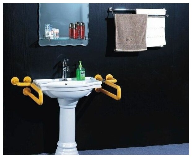 Поручень для ванной или туалетной комнаты Мега-Оптим 8804 белый