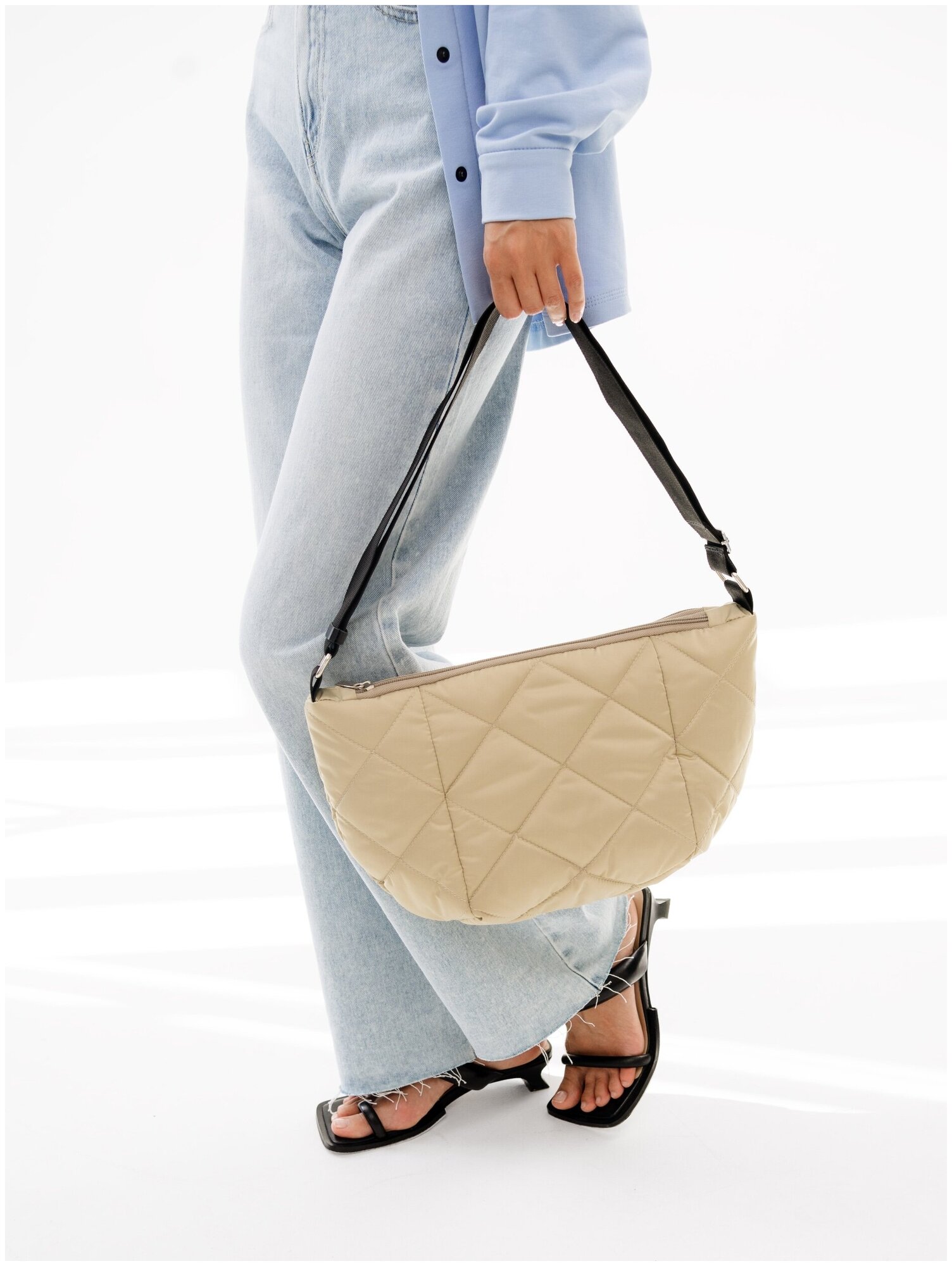 Сумка кросс-боди FABRIZIO CLUB, фактура рельефная, оливка — фото 1