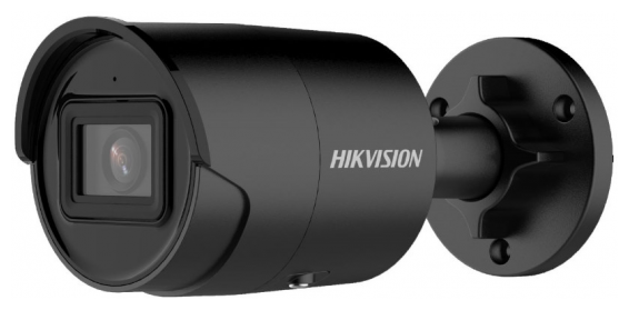 Видеокамера IP HIKVISION DS-2CD2083G2-IU(BLACK)(2.8mm) 8Мп уличная цилиндрическая с EXIR-подсветкой до 40м и технологией AcuSense; объектив 2.8мм