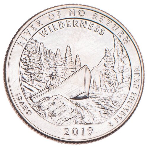 (050p) Монета США 2019 год 25 центов Фрэнк Чёрч - необратимая река Медь-Никель UNC