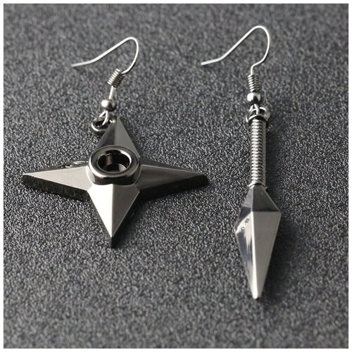 Серьги , черный