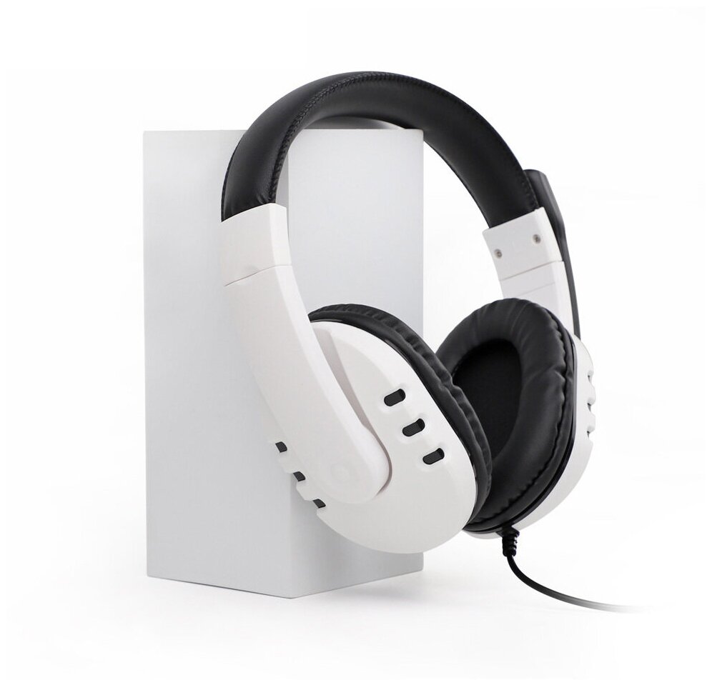 Игровые наушники с микрофоном / Гарнитура проводная для Sony Playstation 4 PS4 PS5 Xbox One / Series / Nintendo Switch Stereo Gaming Headphone, белые Dobe TY-0820