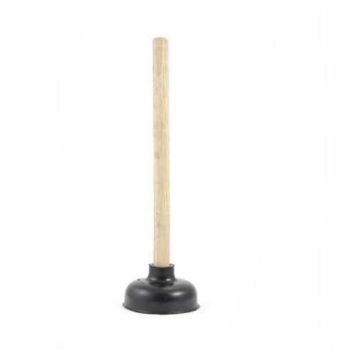 вантуз резиновый с деревянной ручкой длина 28 см коричневый Вантуз средний с деревянной ручкой, 15 см
