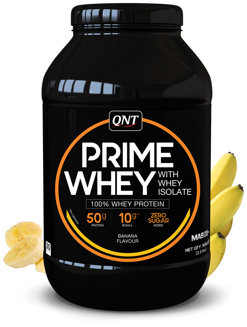 QNT Prime Whey 908g Banana/"Прайм Вэй" со вкусом банан 908 гр