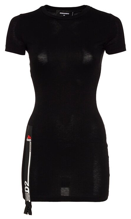 Платье DSQUARED2, хлопок, мини, размер XS, черный