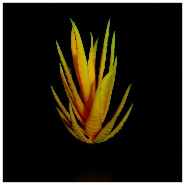 Растение искусственное аквариумное, светящееся, 10 см, красное Пижон Аква 7514214 . - фотография № 5