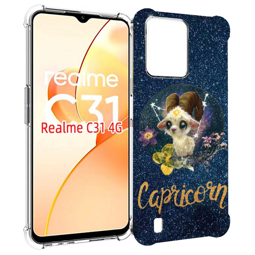 Чехол MyPads знак зодиака козерог 3 для OPPO Realme C31 задняя-панель-накладка-бампер