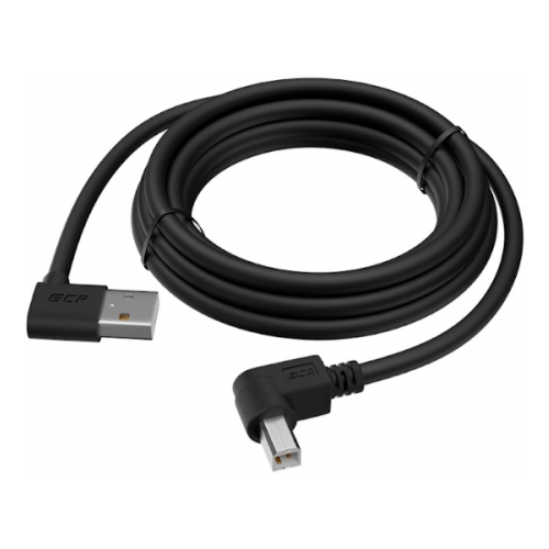 Кабель угловой Gcr 1.5m USB 2.0, -51172 gcr кабель 0 5m usb 2 0 am bm угловой правый черный 28 24 awg