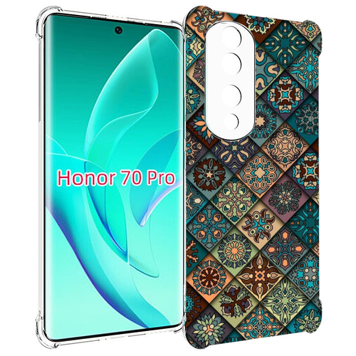 Чехол MyPads ячейки с арнаментами для Honor 70 Pro / 70 Pro Plus задняя-панель-накладка-бампер чехол mypads ячейки с арнаментами для oppo reno 9 pro plus задняя панель накладка бампер