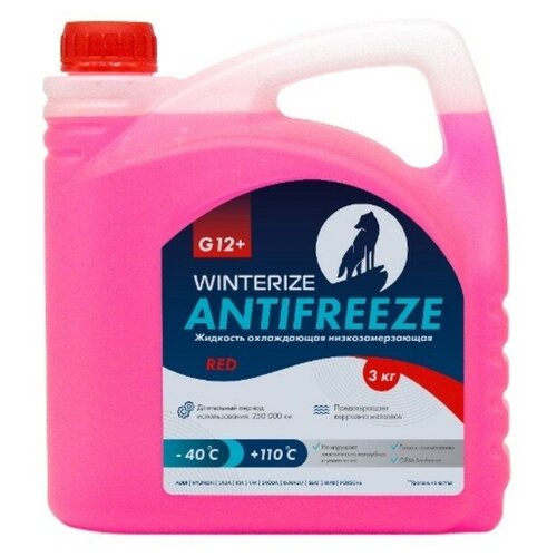 Охлаждающая Жидкость Winterize Антифриз G12+ Розовый -40 3кг WINTERIZE арт. WAG12PLPN3