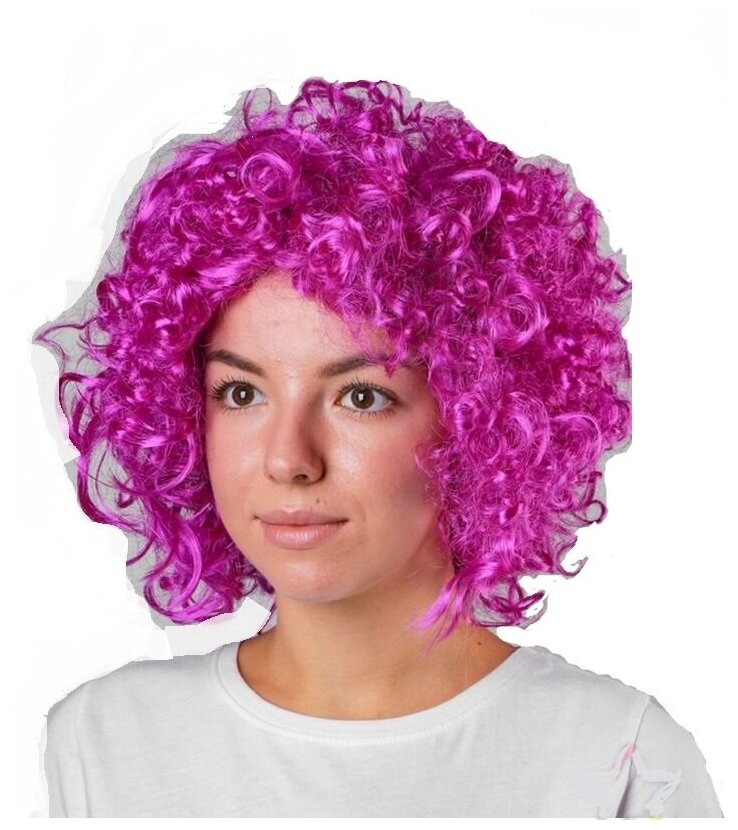 Карнавальный парик кудрявый, Фиолетовый