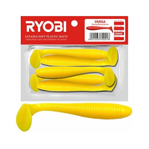 Мягкая силиконовая приманка риппер Ryobi VARGA (75mm), CN004 (sweet melon), ( упк. 5 шт.)