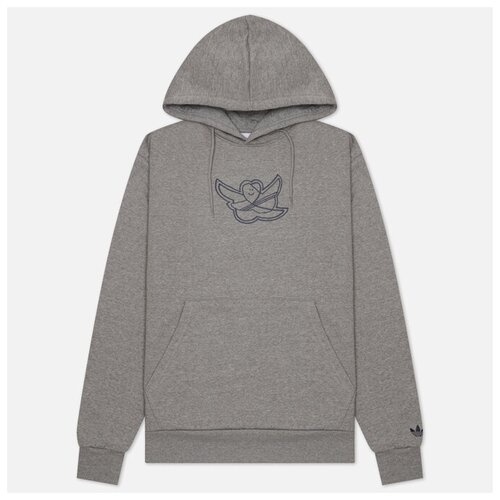 фото Мужская толстовка adidas skateboarding shmoofoil logo hoodie серый , размер s