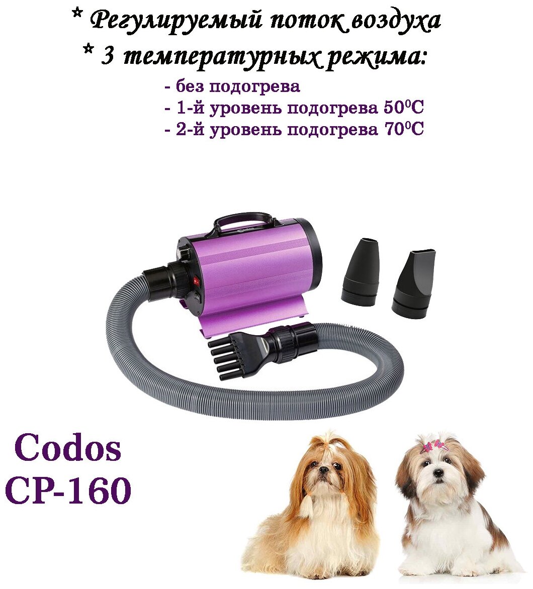 Фен-компрессор для сушки собак и кошек Codos CP-160 325017 - фотография № 2