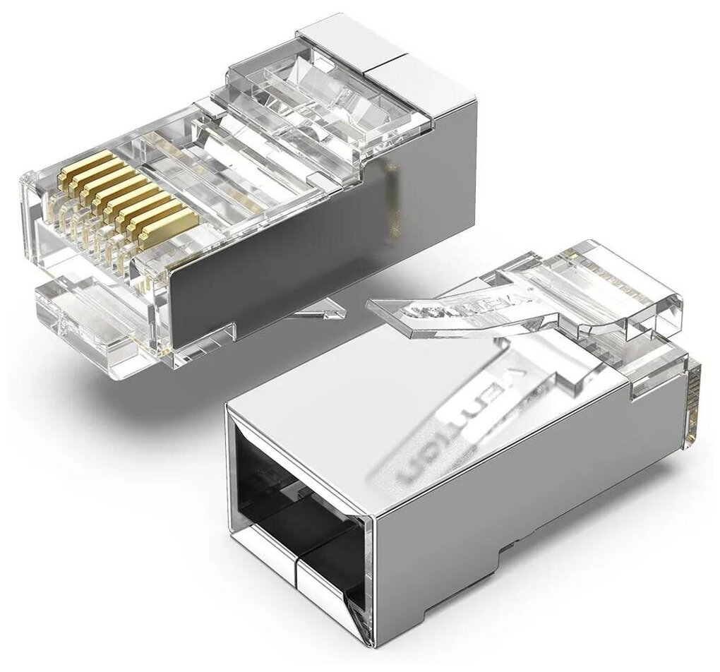 RJ45 коннектор (обжимной) кат6 FTP экранированный Vention (IDCR0-50) 50шт